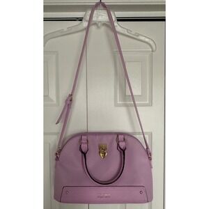 Juicy Couture Lillac Pebbled Faux Leather Dome Crossbody Bag Gold Heart NWT